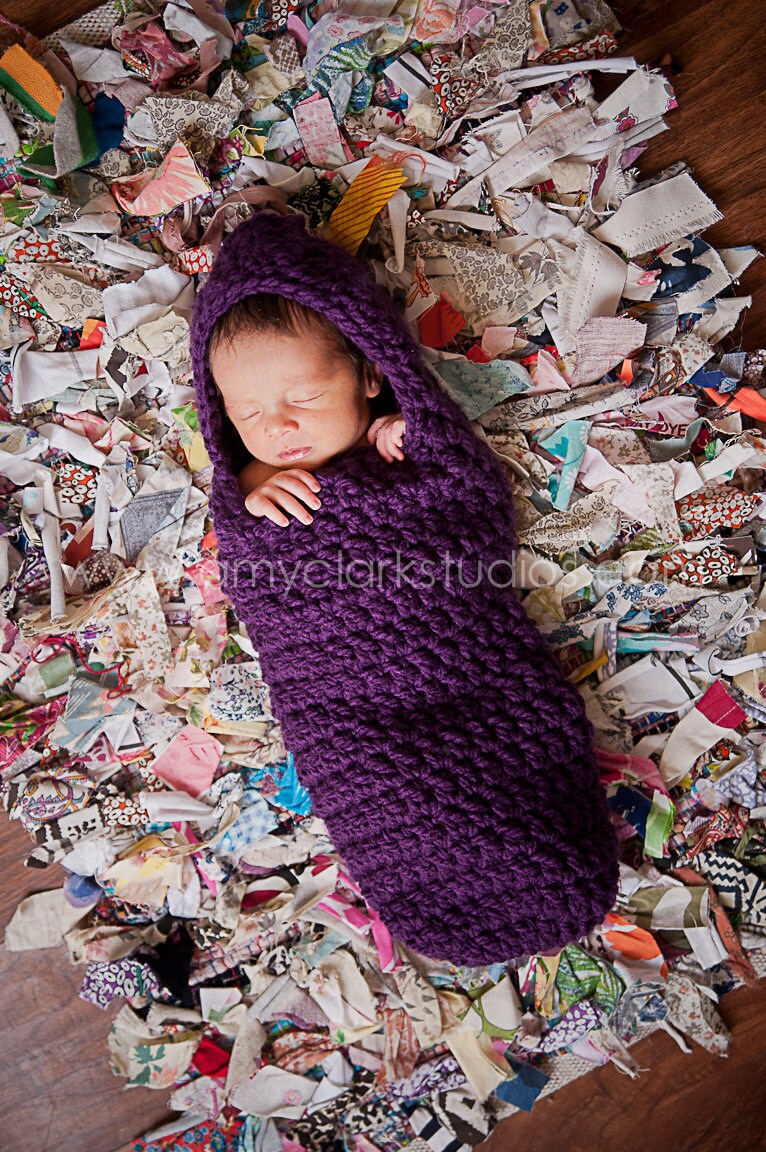 Newborn Wrap Blanket Hooded Cocoon Bunting Baby Photo Prop Etsy