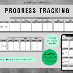 4 Day Training Plan | Gym Plan | 6 Week Tracking | Muscle Building ...