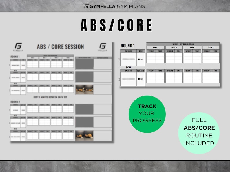 4 Day Training Plan | Gym Plan | 6 Week Tracking | Muscle Building ...
