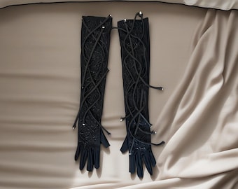 Chainsaw Man Reze Gothic Long Cosplay Gloves