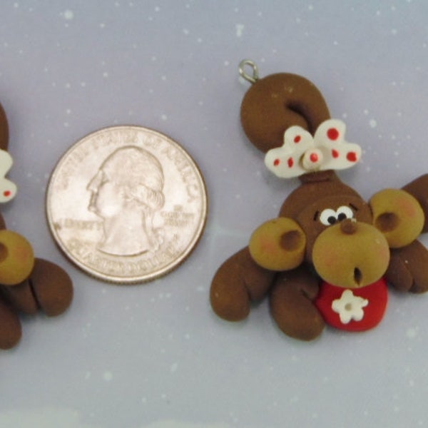 Monkey love , polymer clay charm, free shipping!