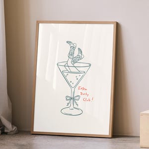 Cowgirl Martini Poster | Western Rodeo Wall Art | Coquette Cowboy Boots Print | Extra Dirty Martini Decor | Fun Bar Art | Digital Download