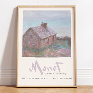 Claude Monet Instant Download The Customs House at Varengeville Art Poster 1882 Impressionist Painting Coastal Scene Vintage Wall Decor