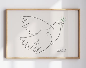 ピカソ 鳩と花 版画 ピカソ ポストカード 花と鳩 | hmm, by 東京都