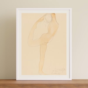 Auguste Rodin Sofort Download Poster Frau Tanzende Figur Vintage Skulptur Kunst Ausstellung Klassisches Französisches Meisterwerk Gallery Print