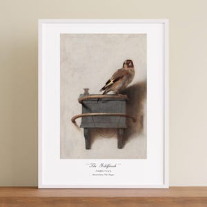 Carel Fabritius Instant Download Poster The Goldfinch Painting Classic Art Print Dutch Exhibition Vintage Wall Decor