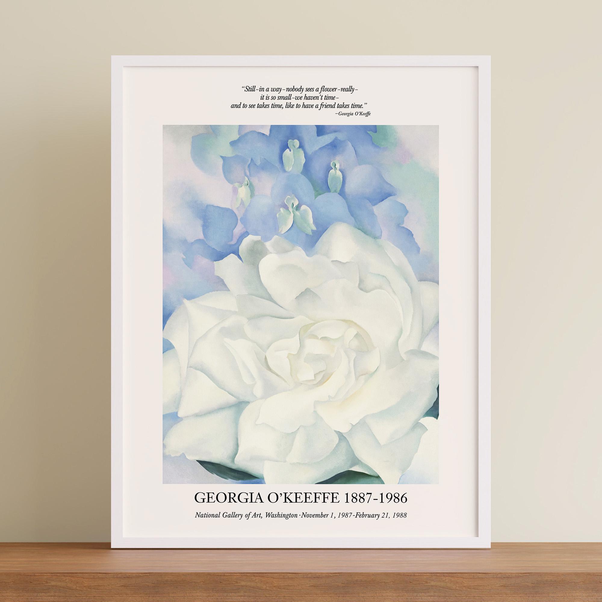 Georgia O'keeffe Flower White Rose Poster Instant Download Art Print ...