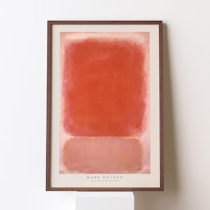 Mark Rothko rouge et rose sur rose | Art mural géométrique abstrait | Impression minimaliste moderne | Décoration de style Bauhaus | Téléchargement numérique