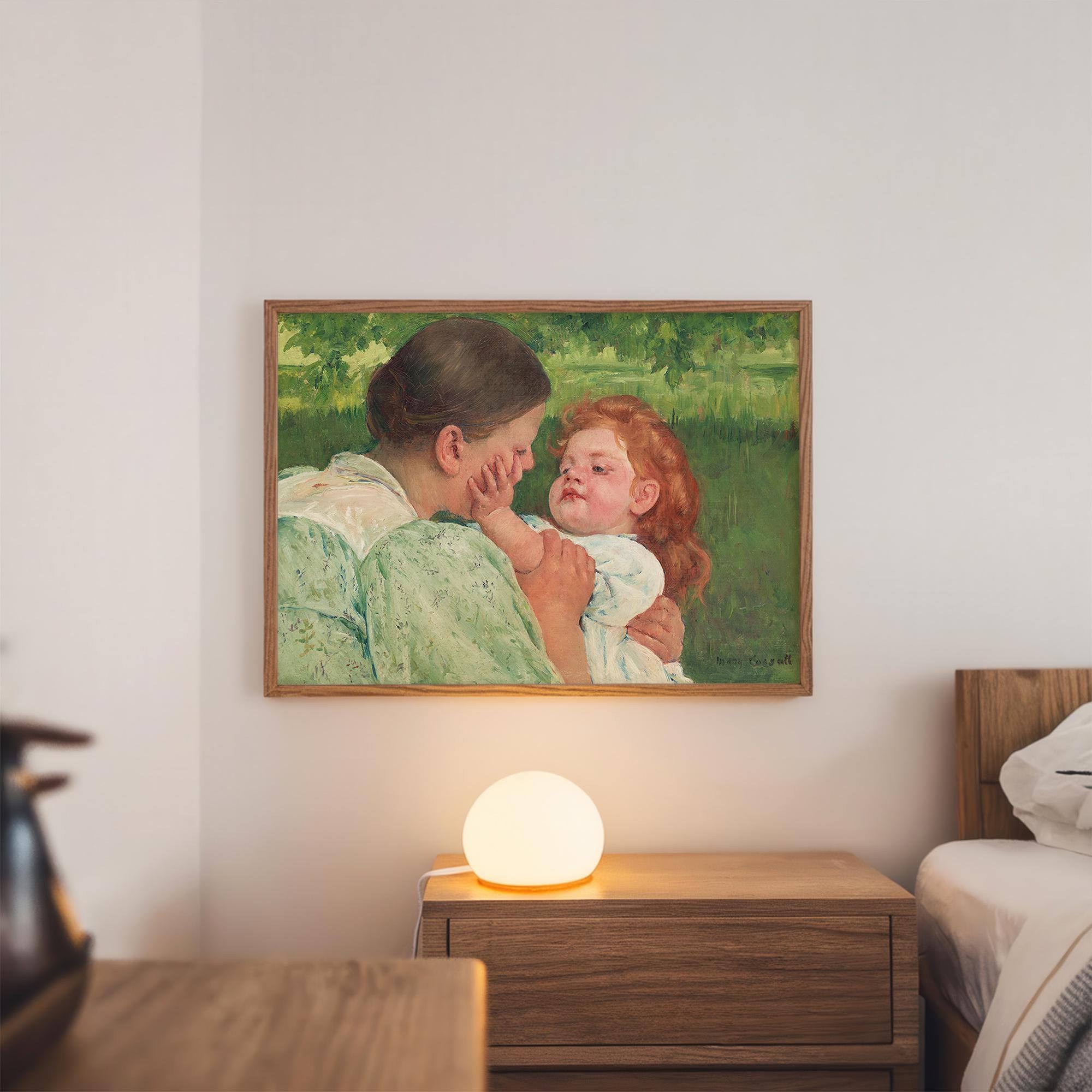 メアリー・カサット「母性の愛撫」プリント｜母と子のポスター