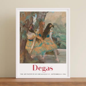 Ballerina by Edgar Degas | Classic Ballet Painting Print | Girls Room Wall Art | Dancer Poster | Vintage Nursery Decor | Digital Download