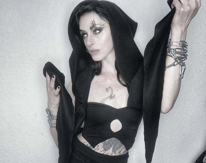 Featured listing image: Black Hooded Scarf