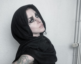 Black Hooded Scarf