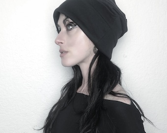 Slouchy Lightweight Black Beanie