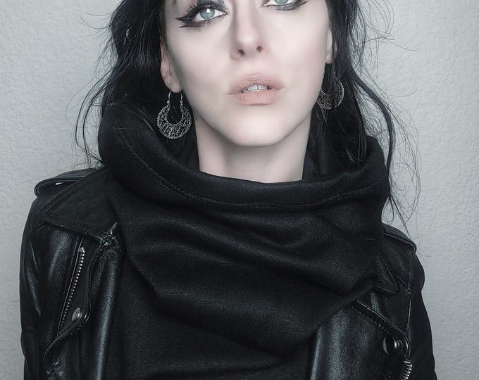 Featured listing image: Black Pullover Turtleneck Scarf