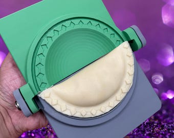 SAMPAOLI COMMERCE USAEstampador Manual para Empanadas Profesional, 4.7 Pulgadas más de 25 Diseños, Personalización, uso Casero o Profesional