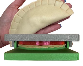 Empanada Press Soft Auswirkungen No-Break-Dichtung | Knödelzubereiter, Gyoza-Maker, Pierogi-Maker, Suppenknödelpresse | Beidseitig | Hergestellt in den USA