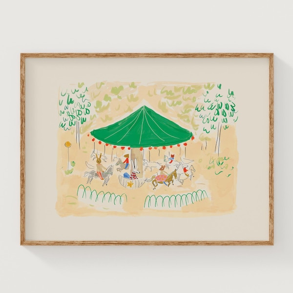 Paris Carrusel Giclee Print / Jardin du Luxemburgo Arte inspirado