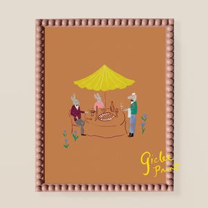 Bemelmans Bar Print | Whimsical Carlyle Hotel Illustration, Maximalist Decor