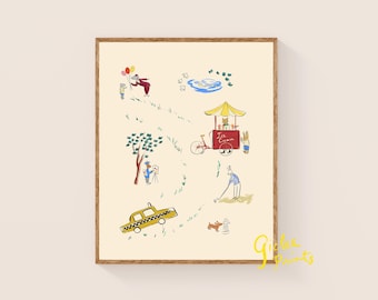 New York Park Ludwig Inspired  Giclee Print Part3  | Museum Quality Wall Art