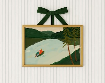 Lake Scene Giclee Art – Vibrant and Dreamy for Any Space in Multiple Sizes