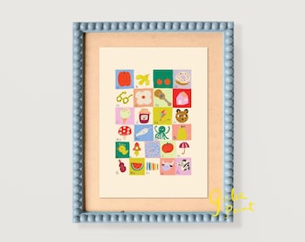 ABC Colorful Giclee Poster | Museum Quality in  Multiple Sizes