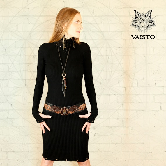 Cinturón mujer ancho cadera de cuero con apliques - Etsy España