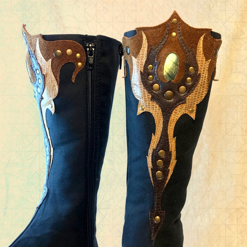 Ninja tabi shoes summer cotton fabric boots with leather