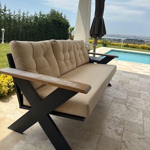 Sunbrella Custom Bankkissen 3 &quot;, Custom Size Outdoor Kissen mit 25 Farboptionen, Bankkissen mit Paspelierung