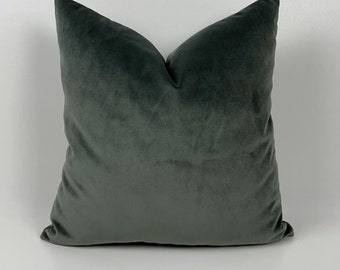 Sage Green Velvet Pillow Case, Velvet Lumbar Pillow, Any Size Pillow 26x26, 20x20, 18x18 for Housewarming, Gift LOW STOCK!