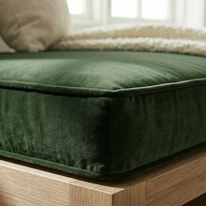 Custom Indoor Bench Cushion 3", Washable Window Seat Cushion, Color Options