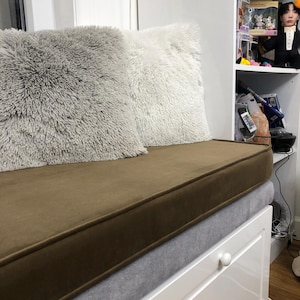 Benutzerdefiniertes Innenbankkissen 3 &quot;, waschbares Fenstersitzkissen, Farboptionen