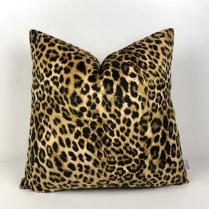Velvet Leopard Print Pillow Cover: Decorative Cushion Case