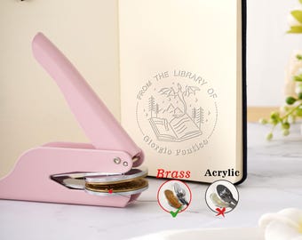 Book Embosser Personalized, Library Embosser, Custom Book Stamp Embosser, From the Library of, Gift For Book Lover