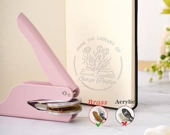 Book Embosser Personalized /Library Embosser /Custom Book Stamp Embosser / Library Embosser /From The Library Of /Book Lover Gifts/