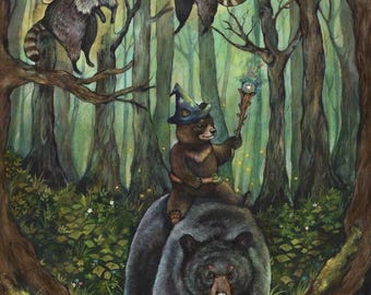 a5 magic forest print!