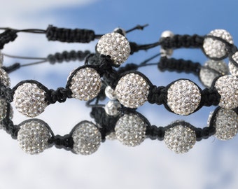 Rhinestone shamballa bracelet