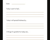 Digital Gratitude Journal for iPad | Daily GoodNotes Template | Self-Care & Mindfulness PDF