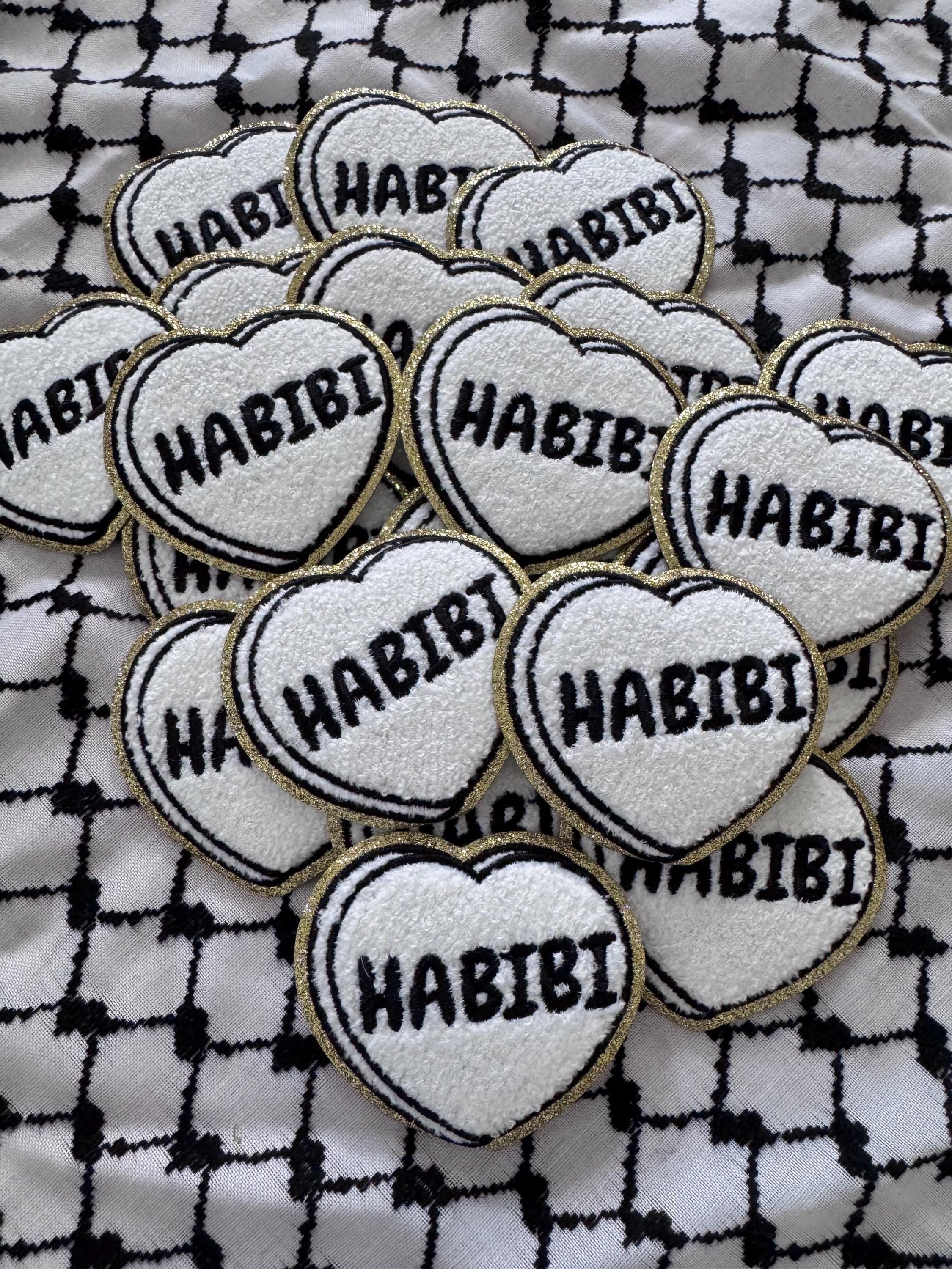 Habibi Chenille Iron on Patch- Arabic Chenille Patch- Hoodie Arabic ...