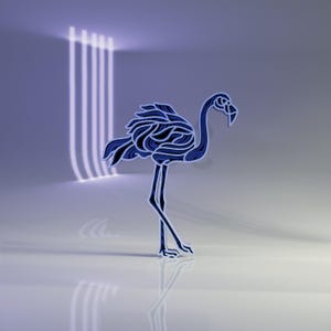 3D Flamingo SVG mehrschichtig, digitaler Download, Lasercut-Dateien, Cricut-Projekte, Vektor-Design, Papierschnitt-Vorlage
