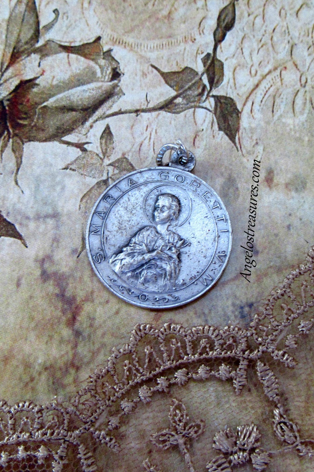 Vintage St Maria Goretti Catholic Religious Medal - Etsy