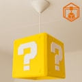 Super Mario Question Mark Block Ceiling Lamp | Gaming Room Decor | Retro Nintendo Light