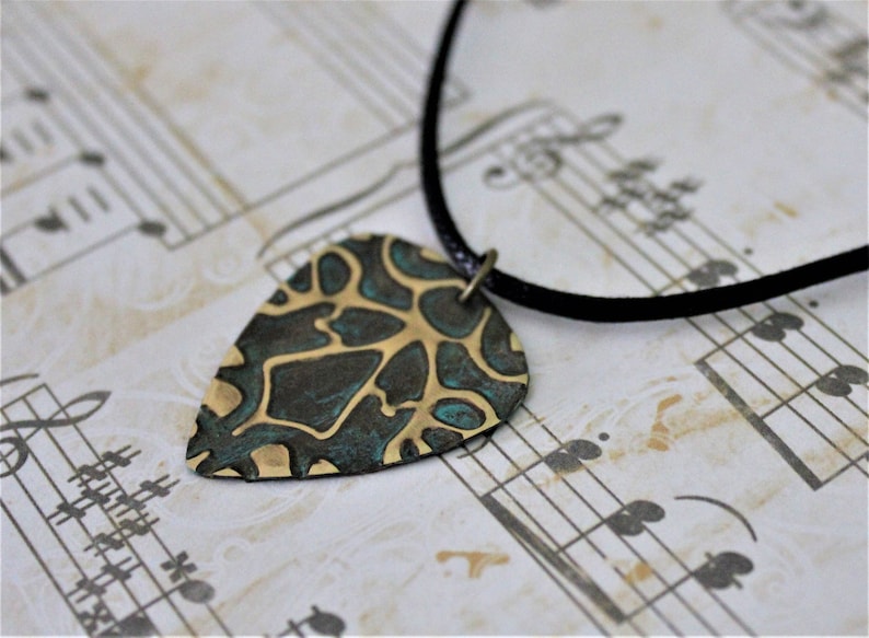 Guitar Pick Necklace Unisex Necklace Guitar Pick Jewelry Etsy