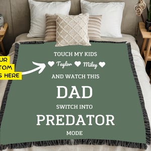 Custom Woven Blanket for Dad: Personalized Birthday Gift