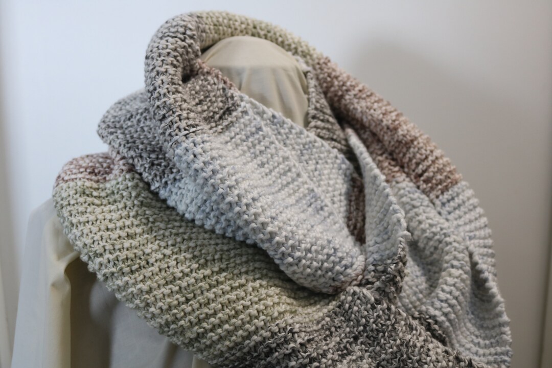 Hand Knit Infinity Scarf - Etsy