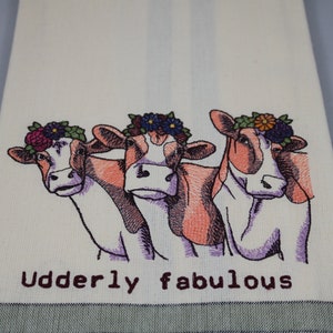 Fabulous Cows Kitchen Tea Towel