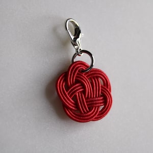 Mizuhiki UME charm version 2,  good-luck charm, various colours