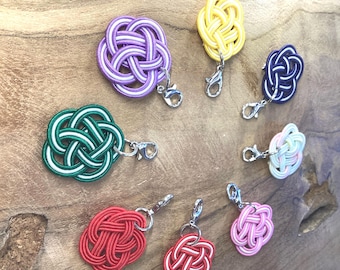 Mizuhiki UME charm version 1, good-luck charm, various colours