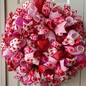 Valentine&#39;s Day Wreath, Heart Wreath, Valentine Door Wreath, Valentine Wreaths, Valentine&#39;s Day