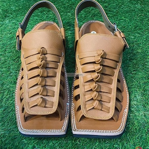 Handmade Brown Peshawari Sandals | Traditional Classic Leather Gents Shoes | Comfortable & Stylish Leather Shoes