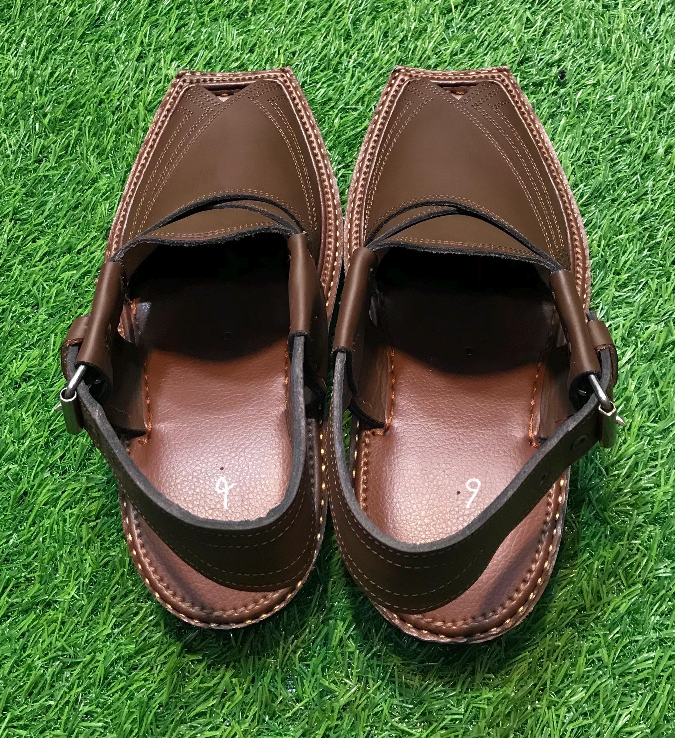 Dark Brown Peshawari Chappal | Handmade Men